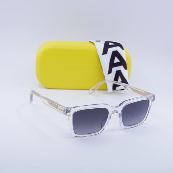 Marc Jacobs MARC 719/S 0900 9O Square Sunglasses - Crystal\Dark Grey Gradient - Picture 4 of 9